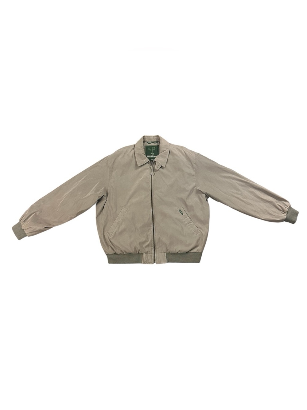 Weatherproof WP Men’s L Taupe Full Zip Lightweight Bomber Golf Jacket Casual